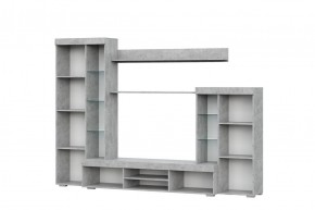 Гостиная МГС 5 (Цемент светлый/Белый) в Заречном - zarechnyy.ok-mebel.com | фото 2