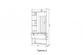 ГРЕТТА Прихожая (дуб сонома/ясень черный) в Заречном - zarechnyy.ok-mebel.com | фото 5