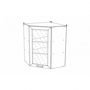 КГ "Агава" ВВУС550 Шкаф навесной угловой h 900 Трюфель в Заречном - zarechnyy.ok-mebel.com | фото