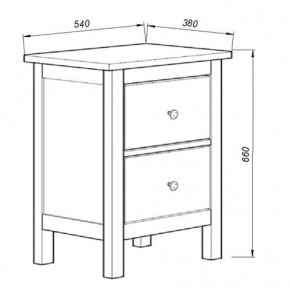 Комод 02 Кантри белый с двумя ящиками в Заречном - zarechnyy.ok-mebel.com | фото 3