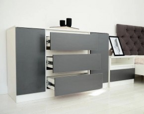 Комод 1200 Парус (Белый/Графит) в Заречном - zarechnyy.ok-mebel.com | фото 4