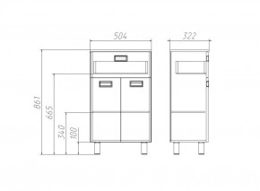 Комод 50 Cube с 1 ящиком Домино (DC5015K) в Заречном - zarechnyy.ok-mebel.com | фото 3