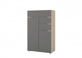 Комод АНТАЛИЯ (Сонома/Графит софт) в Заречном - zarechnyy.ok-mebel.com | фото