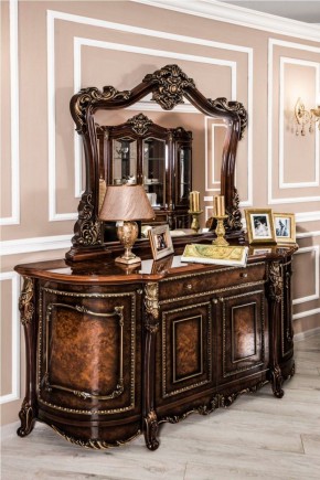 Комод Джоконда + зеркало (корень дуба глянец) в Заречном - zarechnyy.ok-mebel.com | фото 2