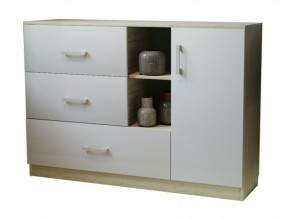 Комод К-3.1 (Дуб сонома/Белый жемчуг) в Заречном - zarechnyy.ok-mebel.com | фото