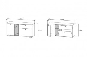 ЛАНС Комод К101 (дуб бунратти/белый) в Заречном - zarechnyy.ok-mebel.com | фото 2