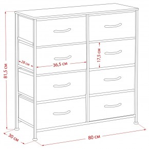Комод Leset Линкс 8 ящ. (к/з), Каркас Белый, ящики Белые в Заречном - zarechnyy.ok-mebel.com | фото 8