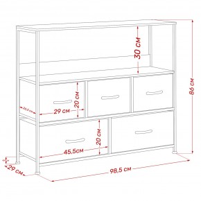 Комод Leset Локи 5 ящиков с полкой в Заречном - zarechnyy.ok-mebel.com | фото 13