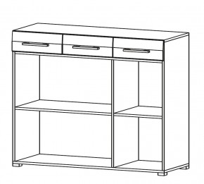 Комод НЕНСИ (Крафт золотой/Белый глянец) в Заречном - zarechnyy.ok-mebel.com | фото 2