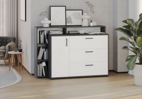 Комод с дверкой и тремя ящиками (графит/белый) в Заречном - zarechnyy.ok-mebel.com | фото 3