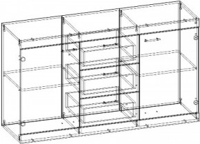 СОНАТА КС-1500 Комод (Дуб сонома/Белый глянец) в Заречном - zarechnyy.ok-mebel.com | фото 2