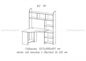 Компьютерный стол №19 (Анкор темный) в Заречном - zarechnyy.ok-mebel.com | фото 3