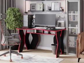 Компьютерный стол КЛ №9.0 (Черный/Красный) в Заречном - zarechnyy.ok-mebel.com | фото 4