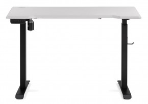 Компьютерный стол Маркос с механизмом подъема 120х75х75 белая шагрень / черный в Заречном - zarechnyy.ok-mebel.com | фото 3