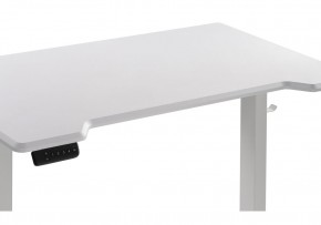 Компьютерный стол Маркос с механизмом подъема 120х75х75 белый / шагрень белая в Заречном - zarechnyy.ok-mebel.com | фото 6