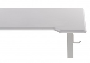 Компьютерный стол Маркос с механизмом подъема 120х75х75 белый / шагрень белая в Заречном - zarechnyy.ok-mebel.com | фото 8