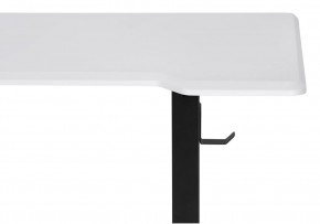 Компьютерный стол Маркос с механизмом подъема 140х80х75 белая шагрень / черный в Заречном - zarechnyy.ok-mebel.com | фото 6