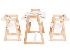 Комплект детской мебели стол и  два стула Я САМ "Лофт-Дуо" (Белый) в Заречном - zarechnyy.ok-mebel.com | фото