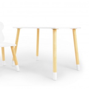 Комплект детской мебели стол и стул Облачко (Белый/Белый/Береза) в Заречном - zarechnyy.ok-mebel.com | фото