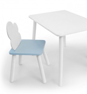 Комплект детской мебели стол и стул Облачко (Белый/Голубой/Белый) в Заречном - zarechnyy.ok-mebel.com | фото
