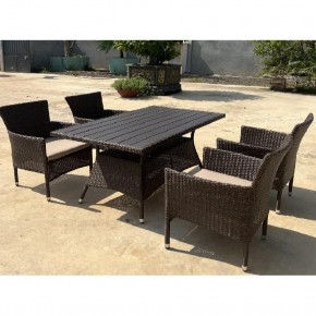 Комплект мебели из иск. ротанга AM-196B/T196 Brown 4Pcs (4+1) в Заречном - zarechnyy.ok-mebel.com | фото 3