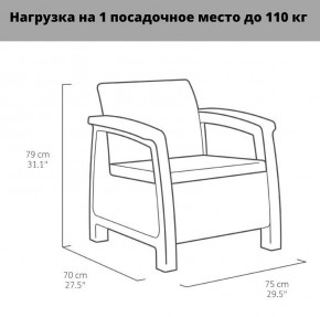 Комплект мебели Корфу Рест (Corfu Rest - without table) коричневый в Заречном - zarechnyy.ok-mebel.com | фото 3