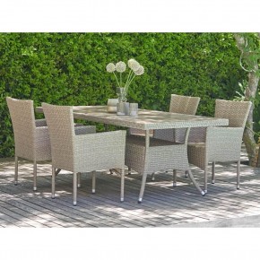 Комплект плетеной мебели AM-196/T196 Beige 4Pcs (4+1) в Заречном - zarechnyy.ok-mebel.com | фото