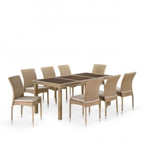 Комплект плетеной мебели T365/Y380B-W65 Light Brown (8+1) в Заречном - zarechnyy.ok-mebel.com | фото 1