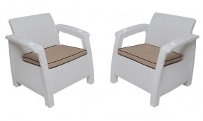 Комплект уличной мебели Yalta Premium Terrace Set (Ялта) белый (+подушки под спину) в Заречном - zarechnyy.ok-mebel.com | фото 4