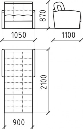 КОРАЛЛ 2 Кресло-кровать КР/КР в Заречном - zarechnyy.ok-mebel.com | фото 3