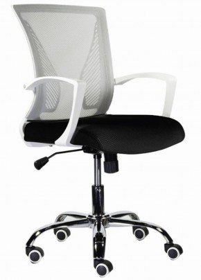 Кресло BRABIX "Wings MG-306" (пластик белый, хром, сетка, серое/черное) 532010 в Заречном - zarechnyy.ok-mebel.com | фото 1