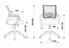 Кресло Бюрократ CH-695N/BLACK черный TW-01 черный TW-11 в Заречном - zarechnyy.ok-mebel.com | фото 3