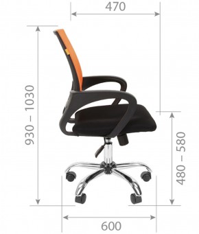 Кресло для оператора CHAIRMAN 696 хром (ткань TW-11/сетка TW-66) в Заречном - zarechnyy.ok-mebel.com | фото 7
