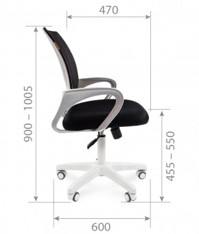 Кресло для оператора CHAIRMAN 696 white (ткань TW-19/сетка TW-69) в Заречном - zarechnyy.ok-mebel.com | фото 4