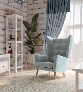 Кресло для отдыха Саари мятно-серое, ткань рогожка в Заречном - zarechnyy.ok-mebel.com | фото 4