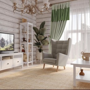Кресло для отдыха Саари светло-серое, ткань рогожка в Заречном - zarechnyy.ok-mebel.com | фото 4