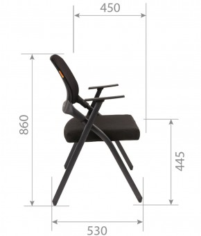 Кресло для посетителей CHAIRMAN NEXX (ткань стандарт черный/сетка DW-61) в Заречном - zarechnyy.ok-mebel.com | фото 7