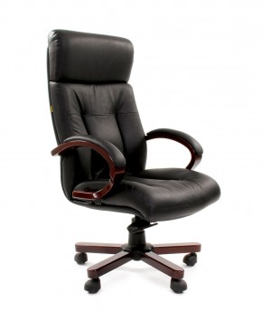 Кресло для руководителя CHAIRMAN  421 (Натуральная кожа) Черное в Заречном - zarechnyy.ok-mebel.com | фото