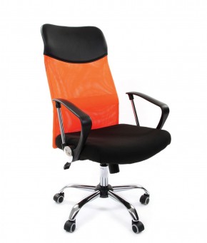 Кресло для руководителя CHAIRMAN 610 N (15-21 черный/сетка оранжевый) в Заречном - zarechnyy.ok-mebel.com | фото