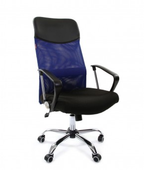Кресло для руководителя CHAIRMAN 610 N (15-21 черный/сетка синий) в Заречном - zarechnyy.ok-mebel.com | фото 1