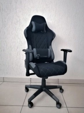 Кресло геймерское Barneo K-51 (черная ткань серые вставки) в Заречном - zarechnyy.ok-mebel.com | фото