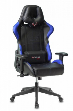 Кресло игровое Бюрократ VIKING 5 AERO BLUE черный/синий в Заречном - zarechnyy.ok-mebel.com | фото