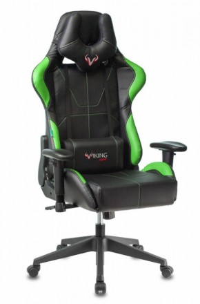 Кресло игровое Бюрократ VIKING 5 AERO LGREEN черный/салатовый в Заречном - zarechnyy.ok-mebel.com | фото