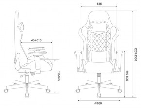 Кресло игровое Бюрократ VIKING 7 KNIGHT BL FABRIC синий в Заречном - zarechnyy.ok-mebel.com | фото 4