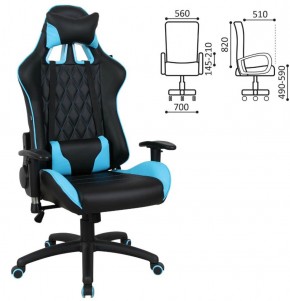 Кресло компьютерное BRABIX "GT Master GM-110" (черное/голубое) 531928 в Заречном - zarechnyy.ok-mebel.com | фото 2