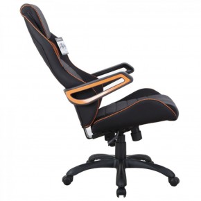 Кресло компьютерное BRABIX Techno Pro GM-003 (ткань черное/серое, вставки оранжевые) 531813 в Заречном - zarechnyy.ok-mebel.com | фото 4