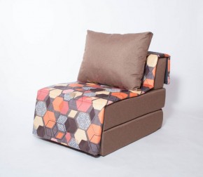 Кресло-кровать бескаркасное Харви (коричневый-геометрия браун) в Заречном - zarechnyy.ok-mebel.com | фото 1