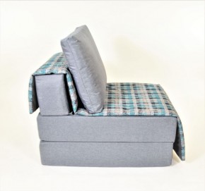 Кресло-кровать бескаркасное Харви (серый-квадро азур) в Заречном - zarechnyy.ok-mebel.com | фото 3