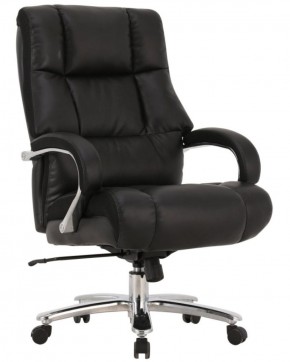 Кресло офисное BRABIX PREMIUM "Bomer HD-007" (рециклированная кожа, хром, черное) 531939 в Заречном - zarechnyy.ok-mebel.com | фото