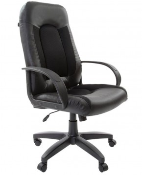Кресло офисное BRABIX "Strike EX-525" (экокожа черная, ткань черная) 531381 в Заречном - zarechnyy.ok-mebel.com | фото
